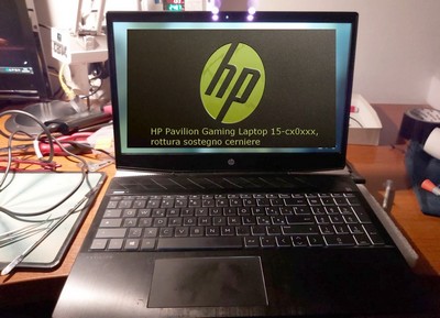 HP-Pavilion-Gaming-Laptop-15-cx0xxx | rottura scocca | riparazioni cerniere rotte 